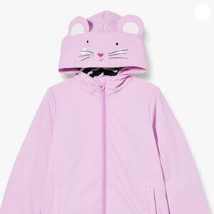 Joules Pink Mouse Lined Rain Jacket